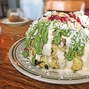 Tahini and skhug were layered over top like gorgeous icing.